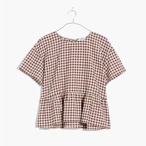 Madewell Medford Peplum Top - XS
